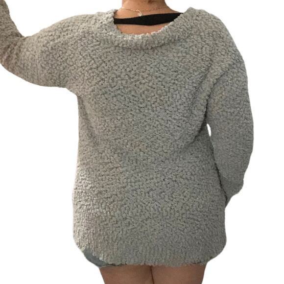 Zenana Premium (M) Cozy Comfy Textured Popcorn Knit Light Weight V-Neck Sweater - Picture 6 of 12